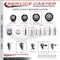 Service Caster 4 Inch Maroon Polyurethane 12 Inch Threaded Stem Caster Set with Brake SCC-TS20S414-PPUB-MRN-PLB-121315-4 - alternate 3
